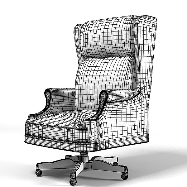 3d model mascheroni classic president - mascheroni classic president big  high boss office wing armchair chair by archstyle